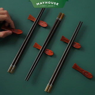 Đũa gỗ trắc MAYHOUSE CRAFT&DECOR, dùng trong gia đình, nhà hàng, decor bàn ăn