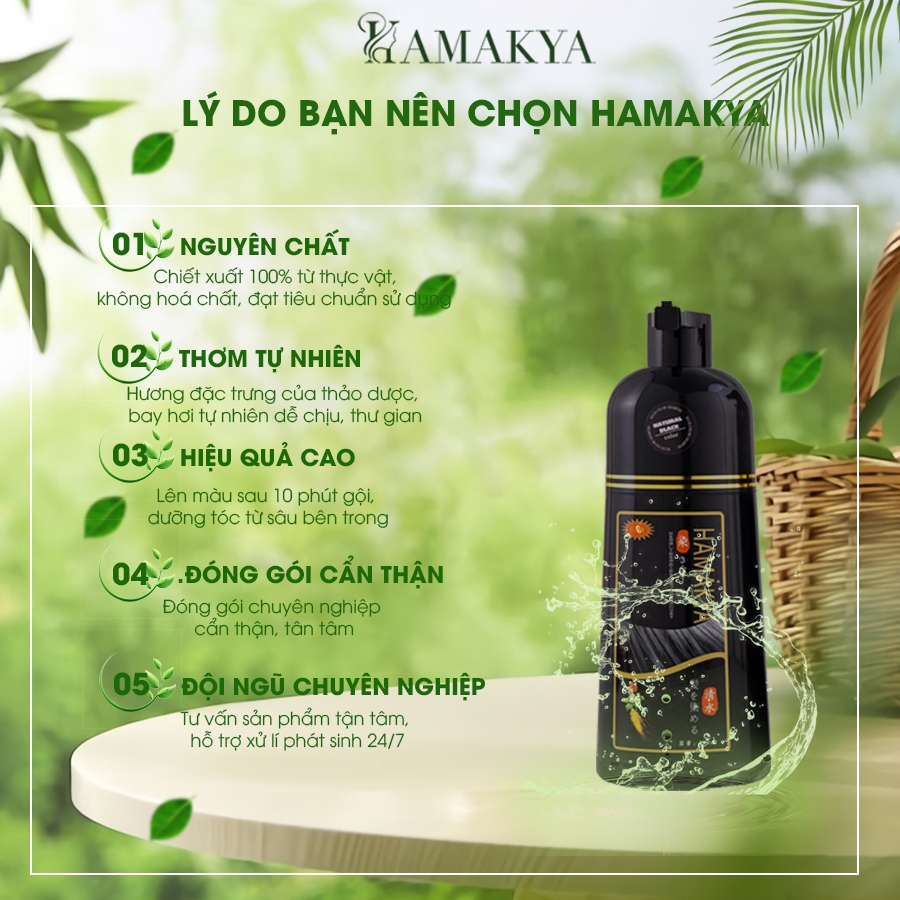 Dầu gội phủ bạc, dầu gội đổi màu thảo dược 500ml, dầu gội dược liệu với 3 tông màu cơ bản