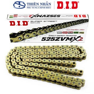 Sên moto did 525zvm-x2 x 120zb x-ring gold - made in japan