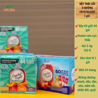 Crystal Light 1 gói Bột Pha Nước Trái Cây không đường Crystal Light Gói Nhỏ