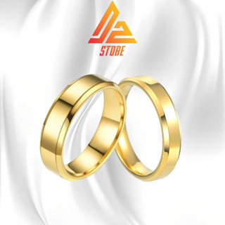 [Có thể khắc 2 mặt] Nhẫn DZ Classic Vàng Kim cặp đôi khắc tên theo yêu cầu unisex nam nữ [Bảo hành 5 năm]