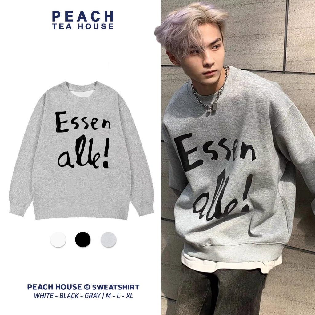 Áo Sweater Nam Nữ Form Rộng Nỉ Bông Cotton Unisex, Áo Khoác Hoodie Oversize Basic Trend Thu Đông 2023 - EssenAl