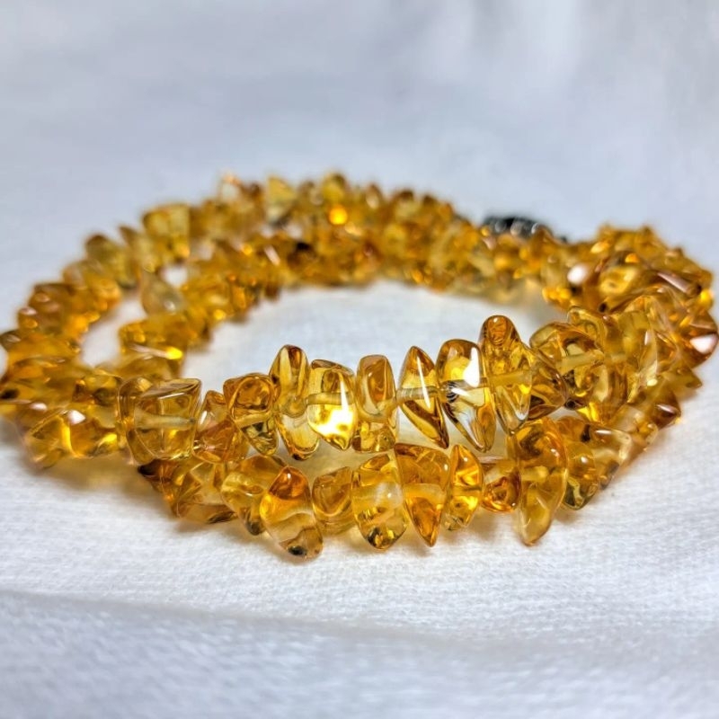 Vòng cổ Citrine thô