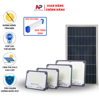  Đèn Năng Lượng Mặt Trời Chống Lóa NHẬT PHONG SOLAR công suất 100W 200W 300W Khung Nhôm CóĐiềuKhiển,BH 2 NĂM 