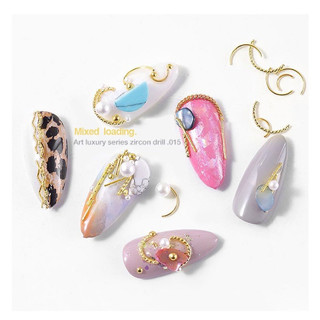 Cham khay tròn mix nhiều mẫu đa dạng đính móng siêu xinh