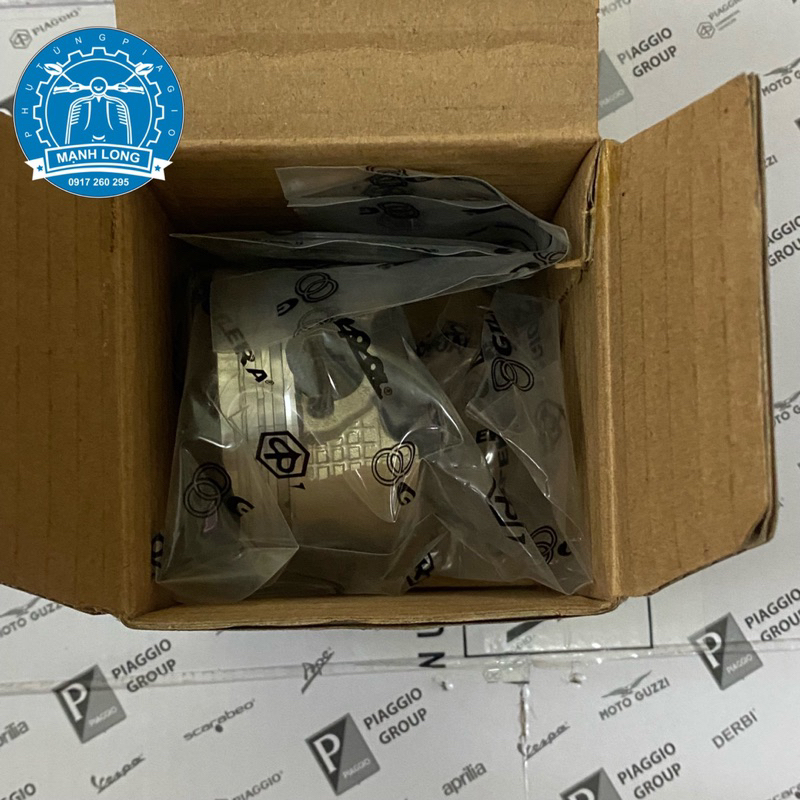 Bộ pistong xéc măng Piaggio - Vespa 125 3v, 125 3viget cao cấp.