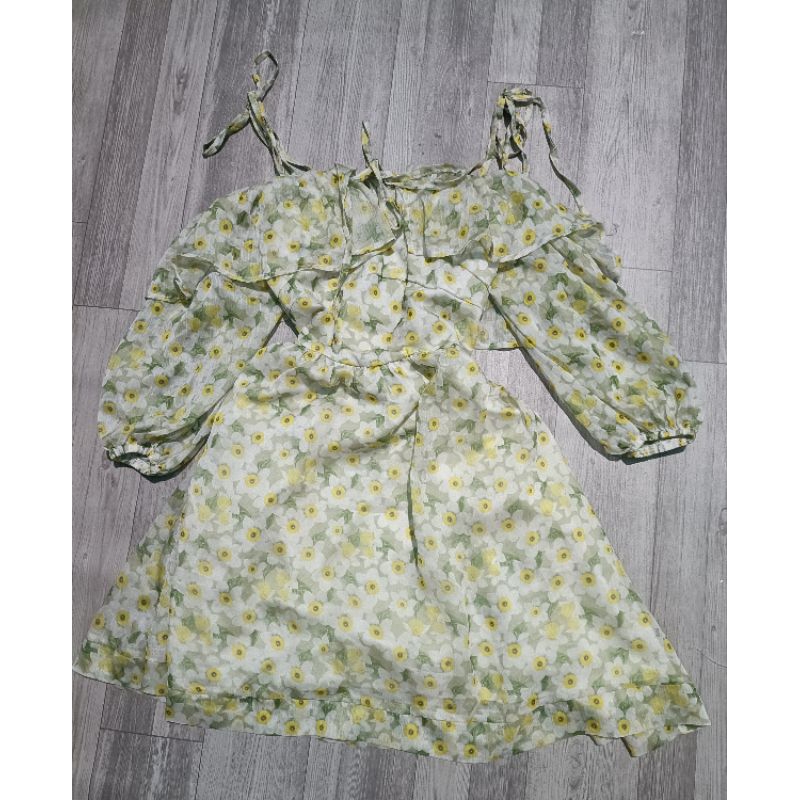 Đầm hoa voan size S