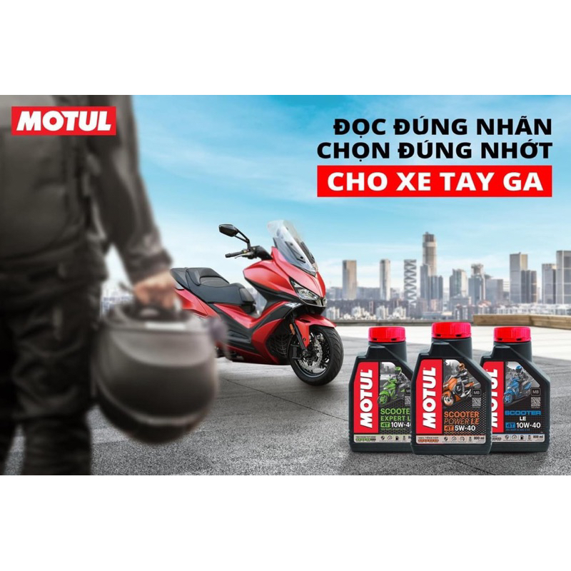 Nhớt xe tay ga MOTUL SCOOTER POWER LE 4T 5W40 0.8L