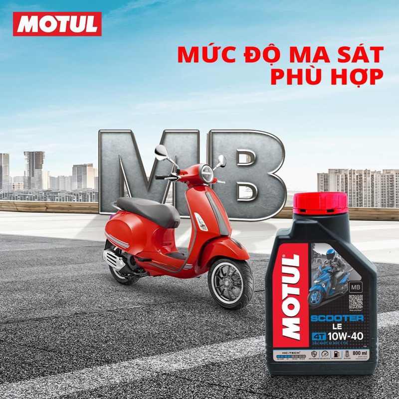Nhớt xe tay ga MOTUL SCOOTER POWER LE 4T 5W40 0.8L