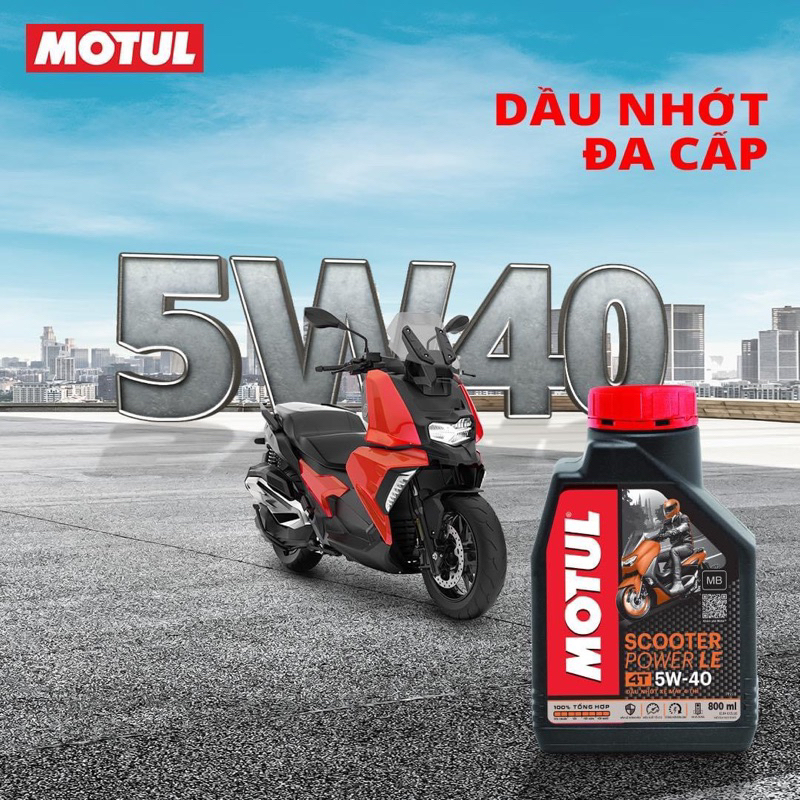 Nhớt xe tay ga MOTUL SCOOTER POWER LE 4T 5W40 0.8L