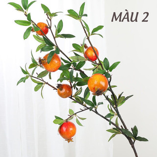Cành Lựu giả - Cành Lựu 6, 7 quả giống thật 99% Quả to, bóng đẹp cành dài 90 cm