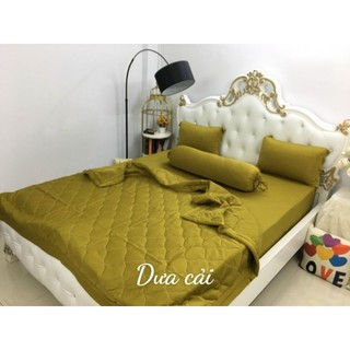 Trọn bộ Drap thun Hàn 1 màu 4 món