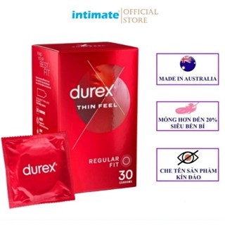 Bao cao su Durex thin feel chính hãng Úc bcs kéo dài thời gian siêu mỏng ôm sát bôi trơn