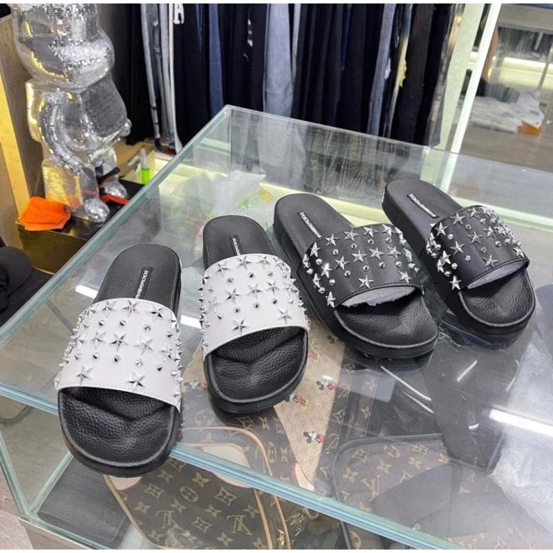 Dép lê nam DG đính đinh Ngôi Sao - Dép lê nam quai cao su đính đinh HotTrend 2023💚