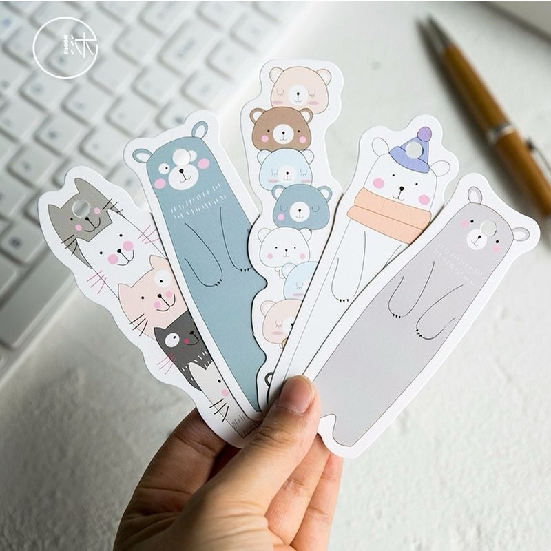 Set 4 bookmark dễ thương ngộ nghĩnh