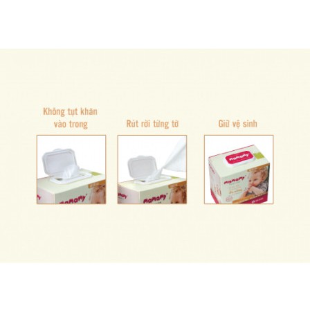 Khăn vải khô đa năng Mamamy 180 tờ có nắp