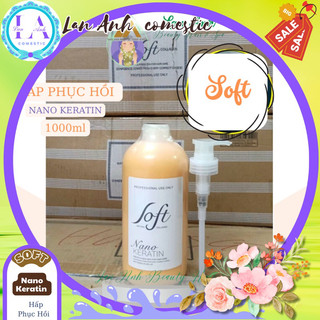 Hấp hục hồi tóc Keratin Nano SOFT 1000ml Keratin thủy phân