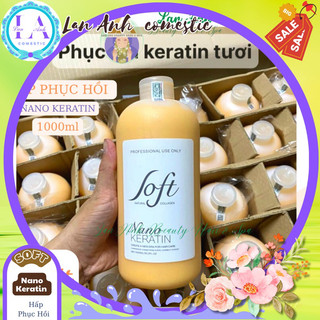 Hấp hục hồi tóc Keratin Nano SOFT 1000ml Keratin thủy phân