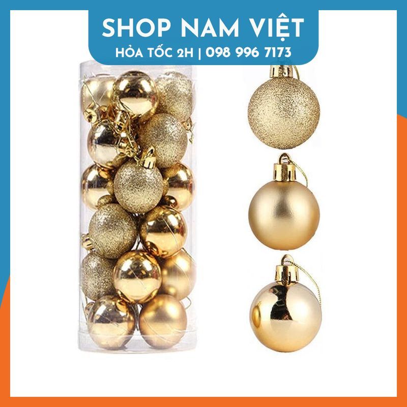 Quả Châu Trang Trí Treo Cây Thông Giáng Sinh