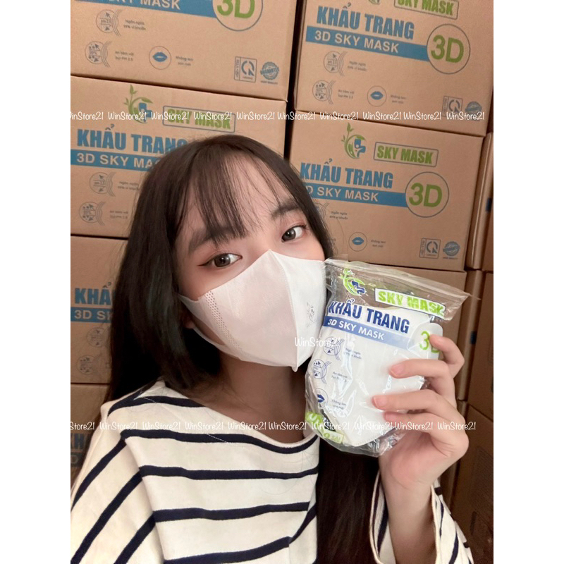 Thùng 300 Khẩu Trang 3D SkyMask 3 Lớp .