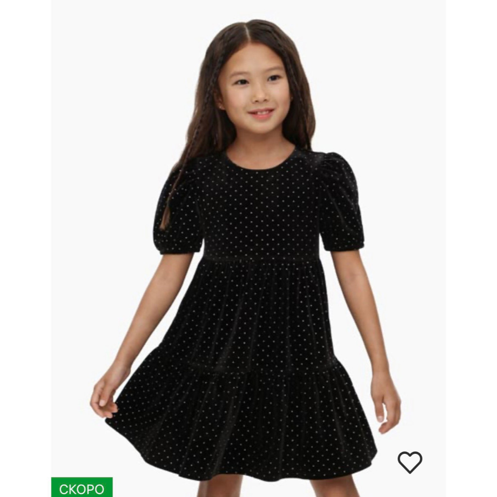 Váy nhung xòe đen bé gái tiểu thư siêu xinh cho bé từ 3y đến 10y tối đa 35kg