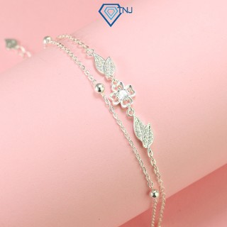  Lắc tay cỏ 4 lá may mắn dây kép sang trọng LTN0399 - Trang Sức TNJ 