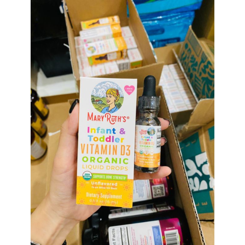 Vitamin D3 organic Mary ruth cho bé từ 6 tháng đến 3 tuổi