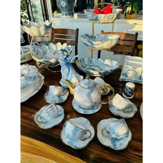 hàng có sẵn/ấm chén vân đá/ấm chén cao cấp