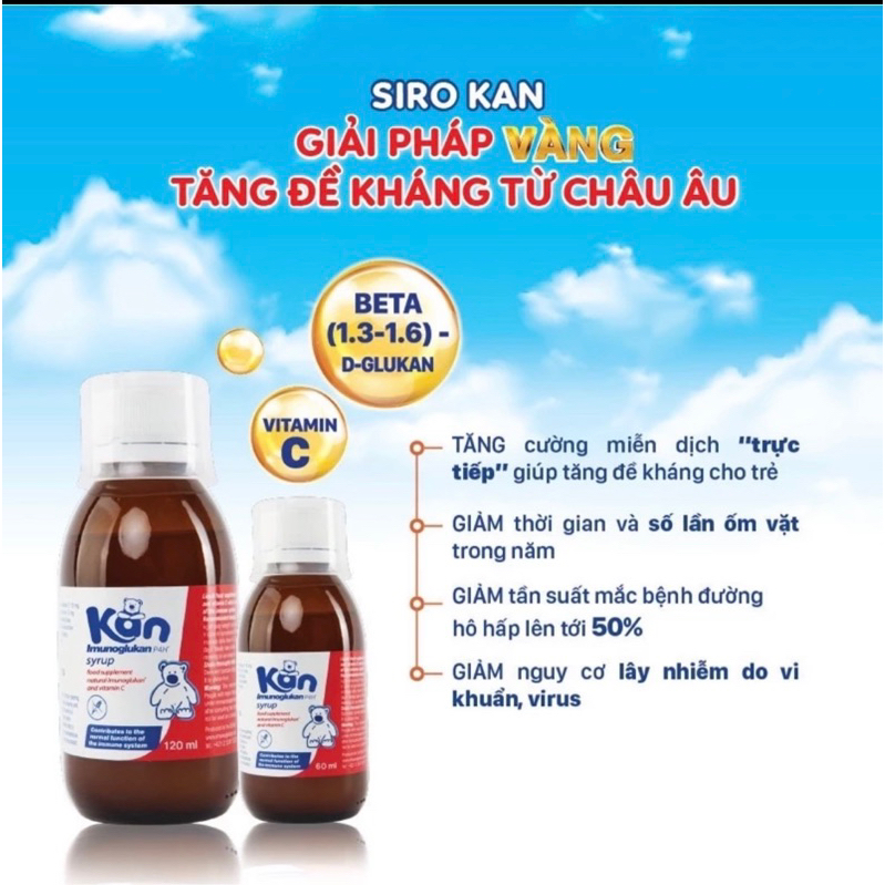 Tăng cường sức đề kháng Imunoglukan P4H cho Bé