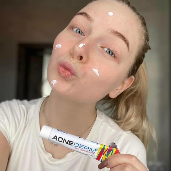 Acne Derm 20% Azelaic Acid tuýp 20g - BaLan - Acnederm Kem giảm Mụn, mờ thâm, trắng sáng da
