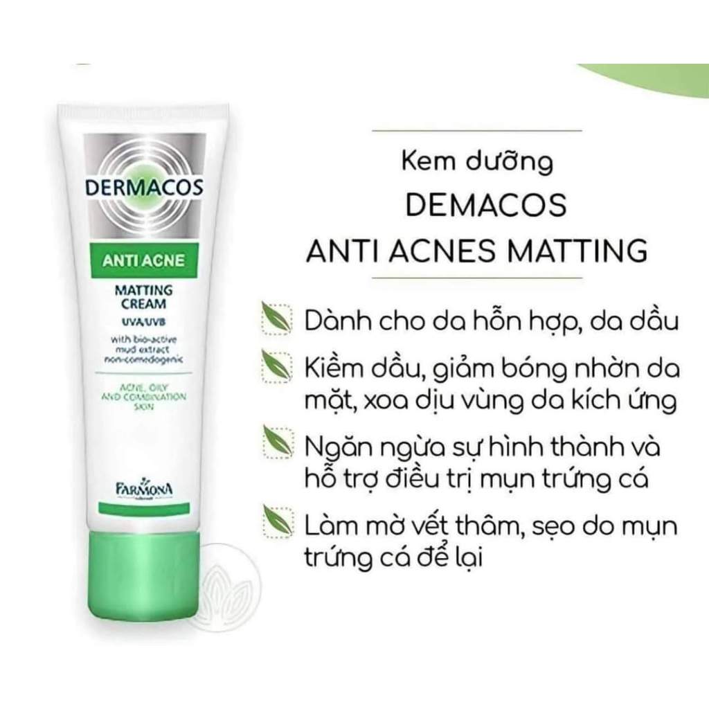 Kem Dưỡng Dermacos Dưỡng Ẩm Kiềm Dầu Và Giảm Mụn 50 ml