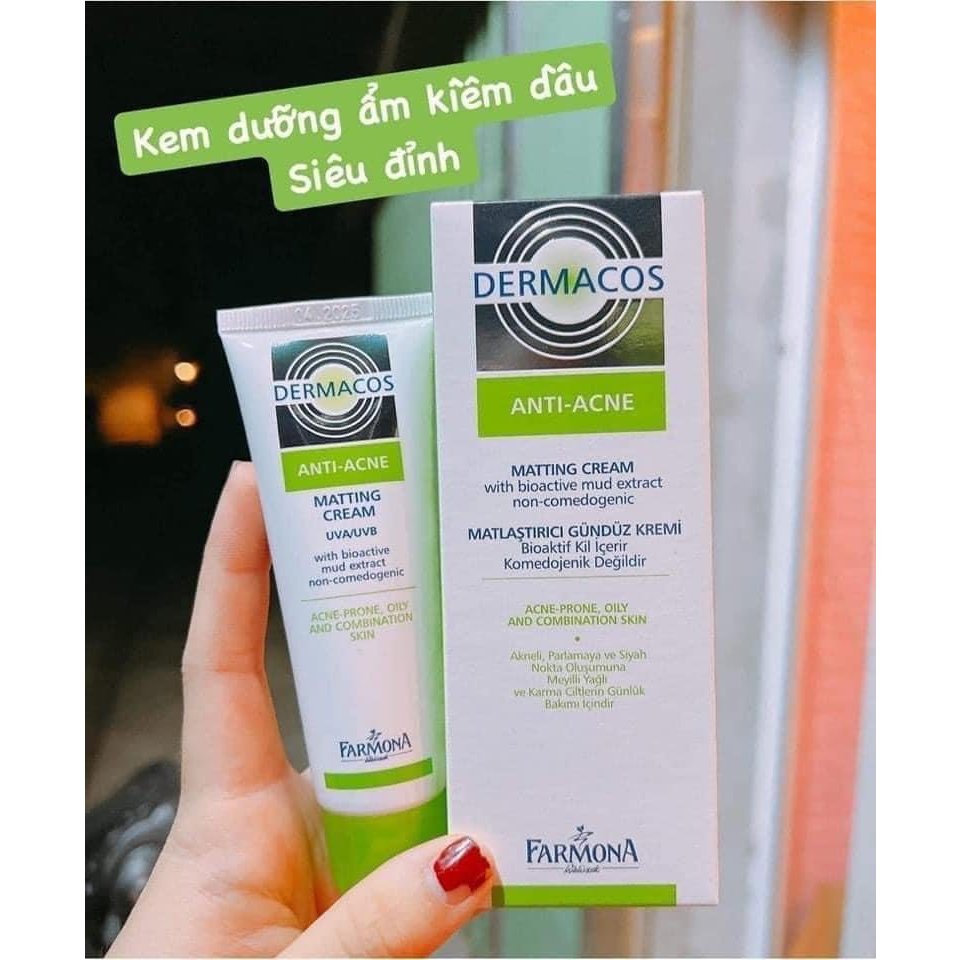 Kem Dưỡng Dermacos Dưỡng Ẩm Kiềm Dầu Và Giảm Mụn 50 ml