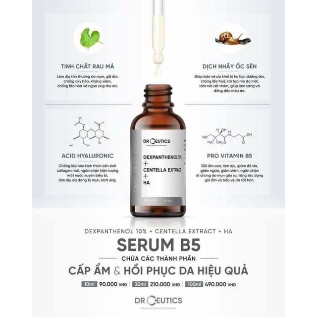 Serum B5 HA Drceutics Cấp Ẩm Và Phục Hồi Da 30 ml