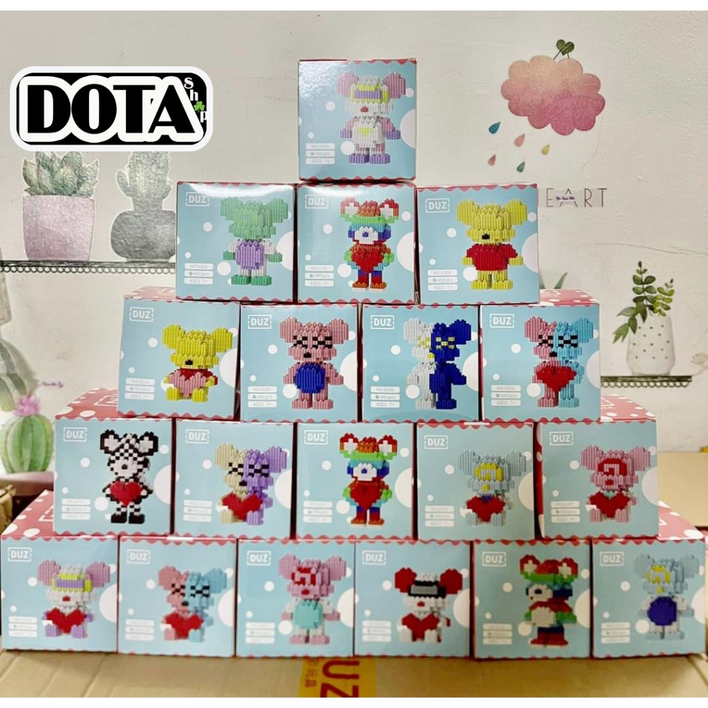10 Bộ Đồ Chơi Mô Hình Lắp Ráp 3D Mini Cao 12 Cm Đẹp Mix Không Trùng Mẫu