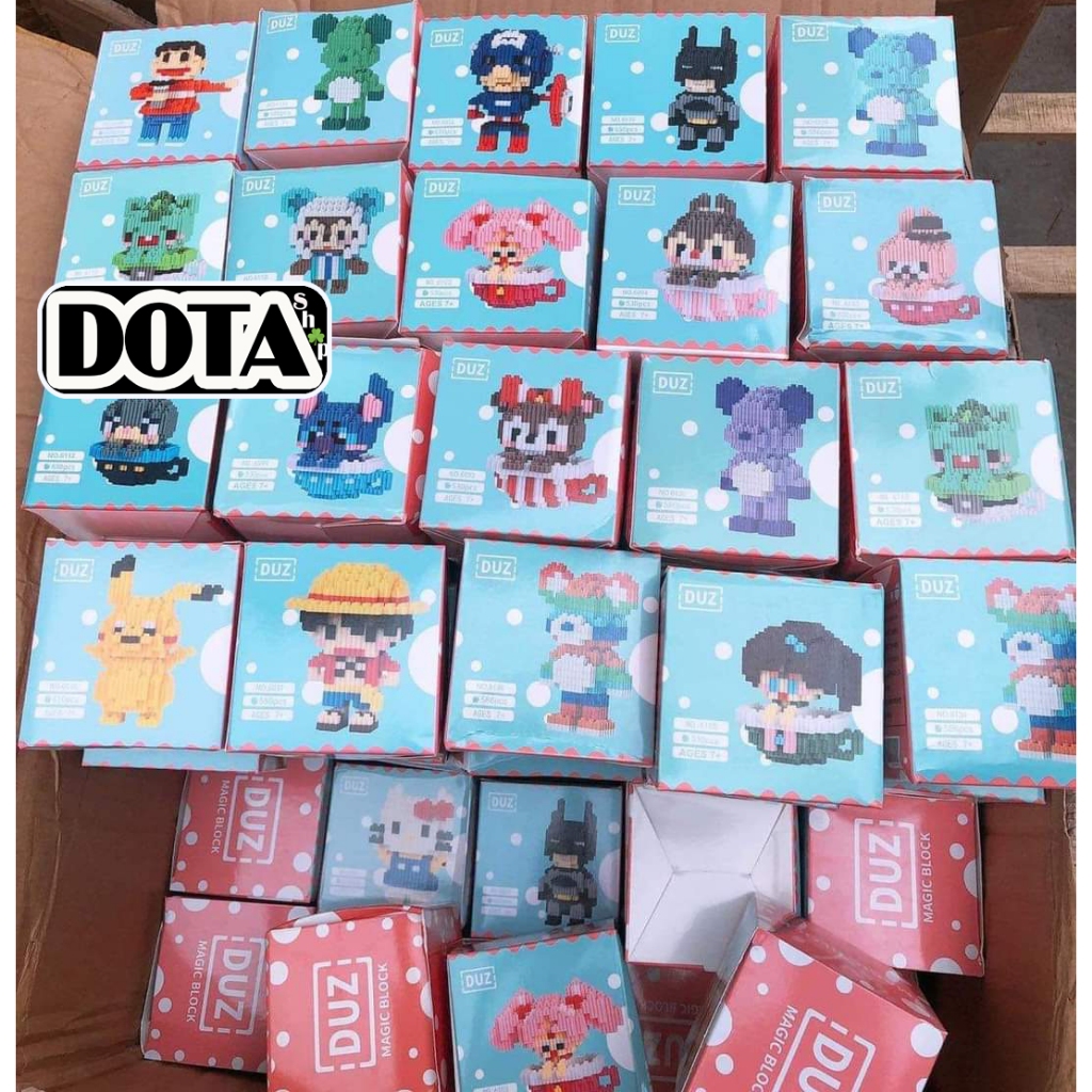 10 Bộ Đồ Chơi Mô Hình Lắp Ráp 3D Mini Cao 12 Cm Đẹp Mix Không Trùng Mẫu