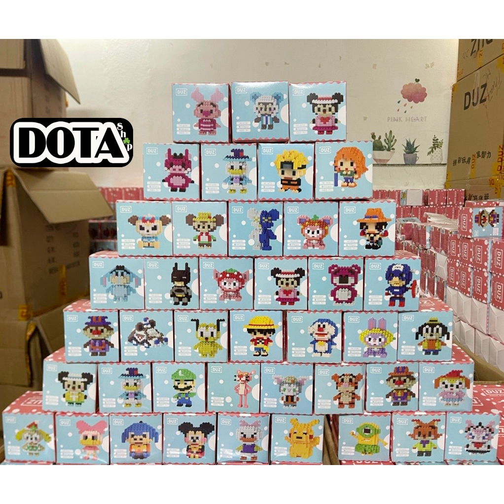 10 Bộ Đồ Chơi Mô Hình Lắp Ráp 3D Mini Cao 12 Cm Đẹp Mix Không Trùng Mẫu