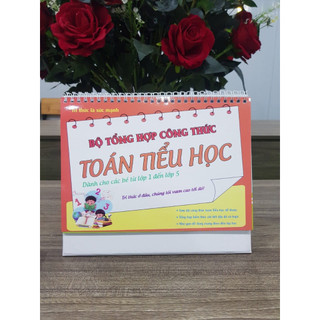 Bộ lịch công thức toán, anh, văn tiểu học sổ tay tổng hợp kiến thức dành cho học sinh tiểu học
