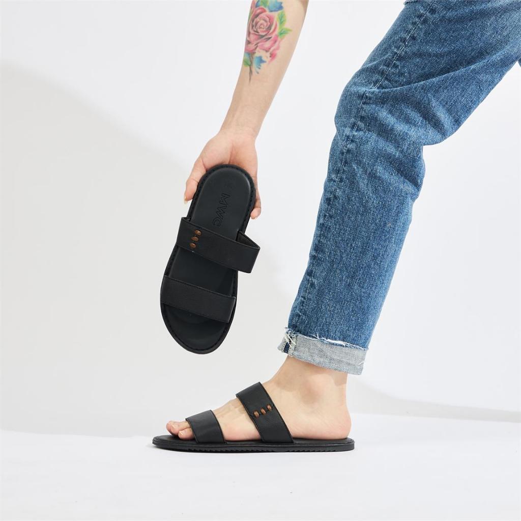 Dép Nam MWC 7810 - Dép Nam Quai 2 Ngang Cách Điệu Thời Trang Phong Cách Cá Tính