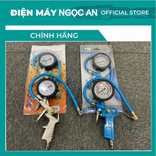 Đầu Vòi Bơm Ô Tô - Xe Máy - Kiêm Đồng Hồ Đo Áp Suất Lốp Hàng Xịn