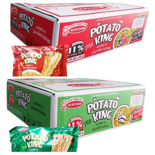 (9/2/24)Thùng mì King Potato sụn bò/gà hấp hành 24gói