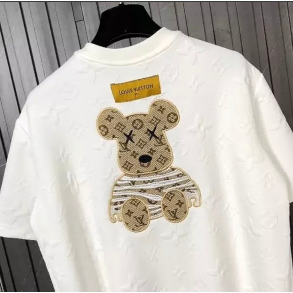 Áo thun nam ngắn tay vải Dập Nổi lv Dập Nổi thoáng mát