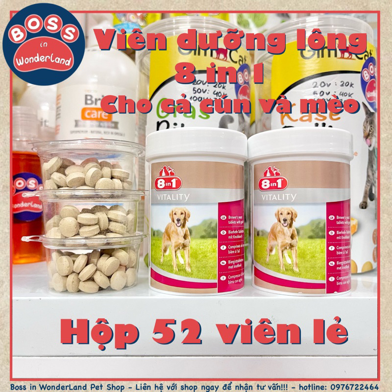 VIÊN DƯỠNG LÔNG EXCEL 8IN1 CHO CHÓ MÈO NHẬP ĐỨC CỰC RẺ