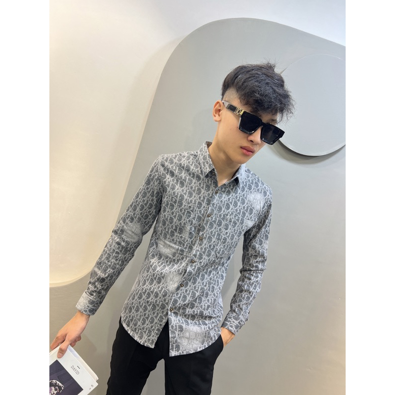 ÁO SƠMI KAKI THUN DIIOR LOANG