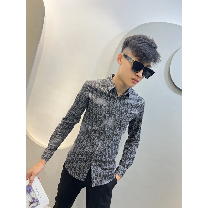 ÁO SƠMI KAKI THUN DIIOR LOANG