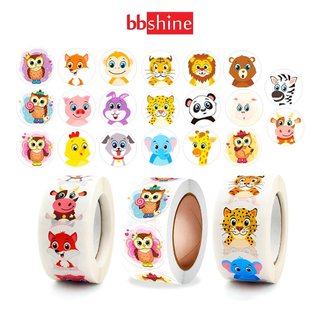 Sticker khen thưởng khích lệ việc học tập cho bé nhiều hoạ tiết đáng yêu (Cuộn 500 sticker) BBShine – ST012