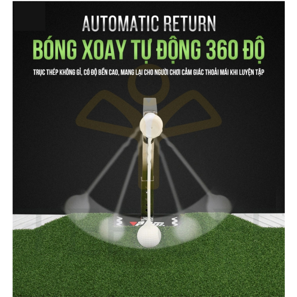 Thảm tập swing golf xoay 360 độ - PGM HL005: Chính hãng