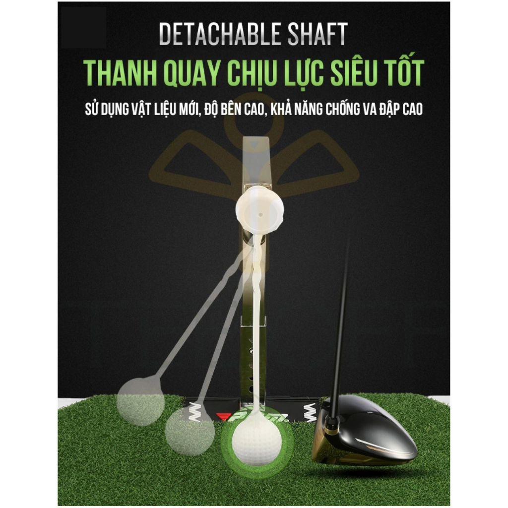 Thảm tập swing golf xoay 360 độ - PGM HL005: Chính hãng