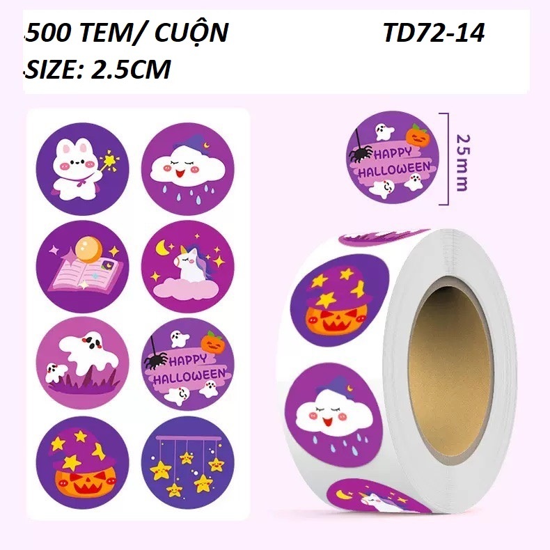 TD72_Tem dán chữ _ STICKER " NOEL_GIÁNG SINH " << SIZE 2.5CM_3.8CM, 500 TEM/CUON