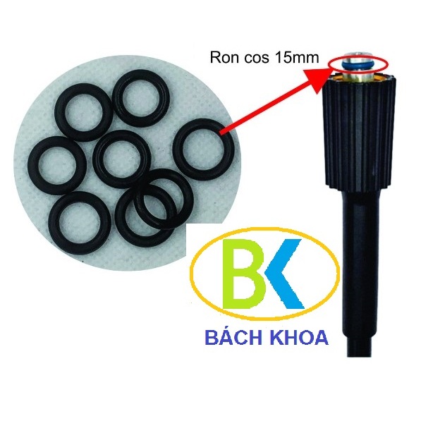 Set 2 gioăng/zoăng/ron cao su đầu cos dây rửa xe chuẩn 22mm