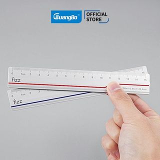 Thước kẻ nhôm fizz guangbo 15/ 20cm fz22704/ fz22705